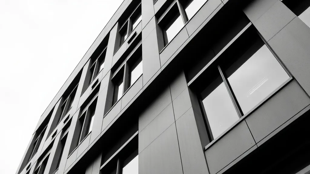High-quality architectural detail of a modern sustainable bu