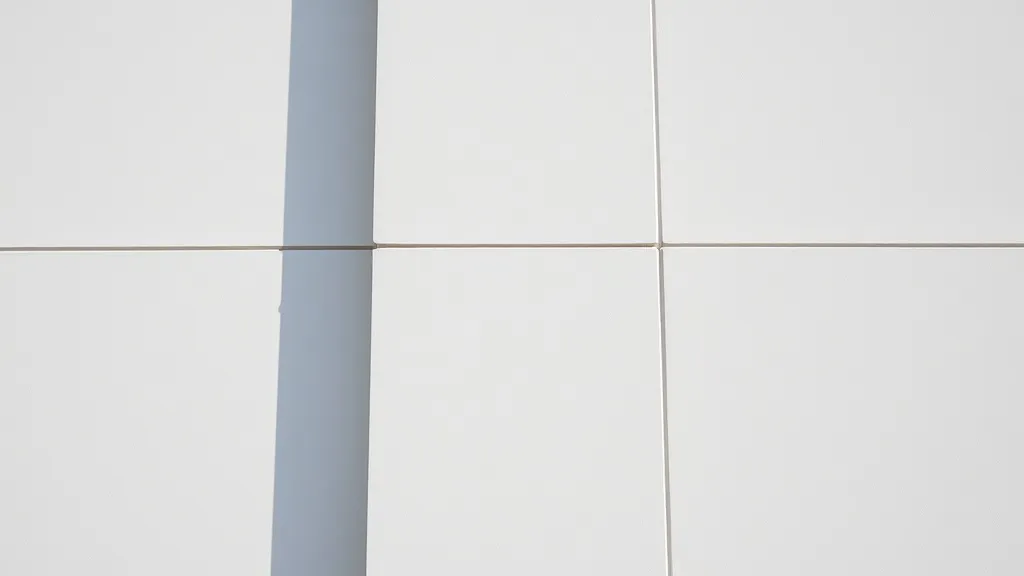 Minimalist architectural detail of a modern white concrete b